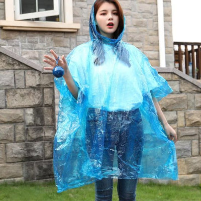 Poncho pluie randonnée bleu