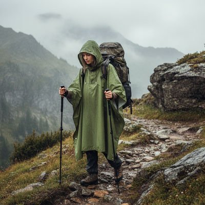 Poncho pluie trekking