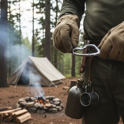 Porte clé mousqueton en randonn.e et camping