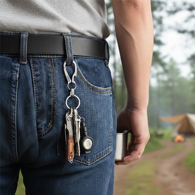 Porte clé mousqueton multi fonctions