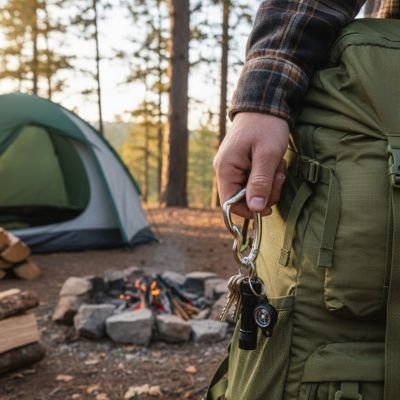 Porte clé mousqueton plusieurs fonctions