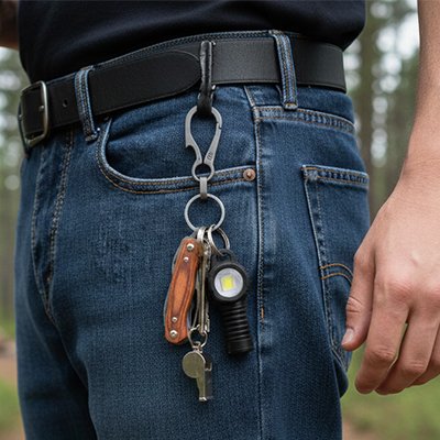Porte clé mousqueton plusieurs utilités