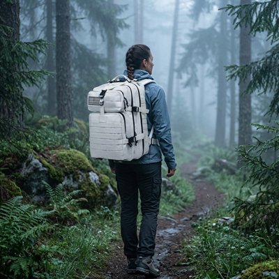 sac à dos randonnée femme blanc en randonnée