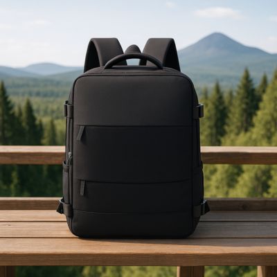 sac à dos randonnée reposant sur un banc