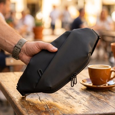 sac banane homme détails 