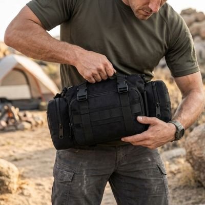 sac banane molle noir pratique