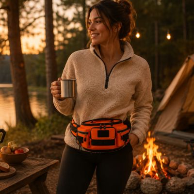 sac banane orange taille femme 