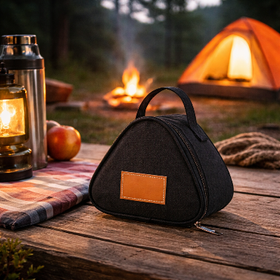 sac isotherme noir forme triangle 