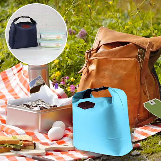 Sac isotherme repas bleu cian pastille démonstration