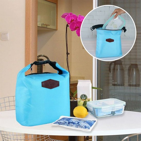 Sac isotherme repas bleu pastille démonstration