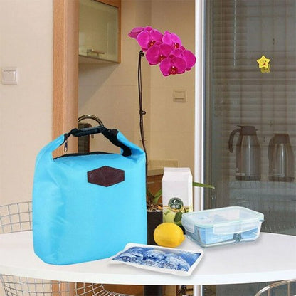 Sac isotherme repas bleu vertical