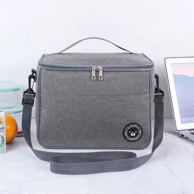 Sac isotherme repas colori gris