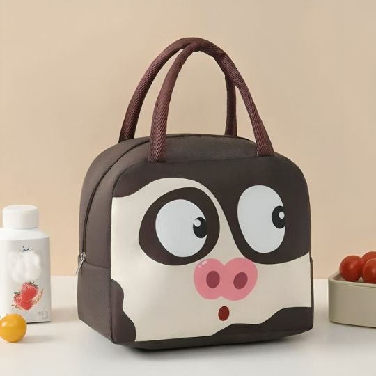 sac isotherme repas vache brune