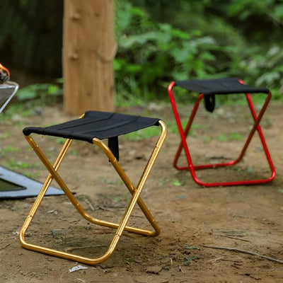 Tabouret pliable alliage rouge ou doré