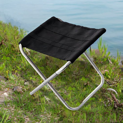 Tabouret pliable alliarge argenté
