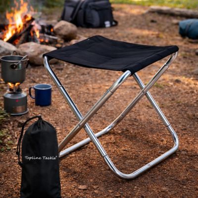 Tabouret pliable basse alliage argent