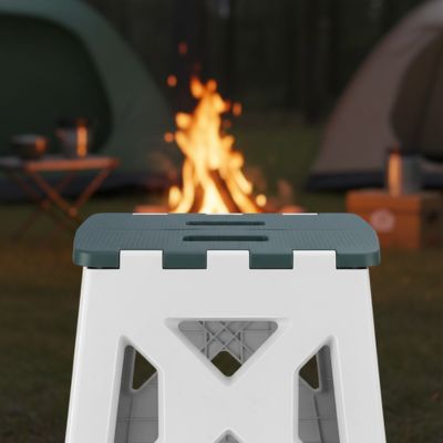 Tabouret pliable dessus gris 