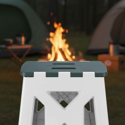 Tabouret pliable dessus vert