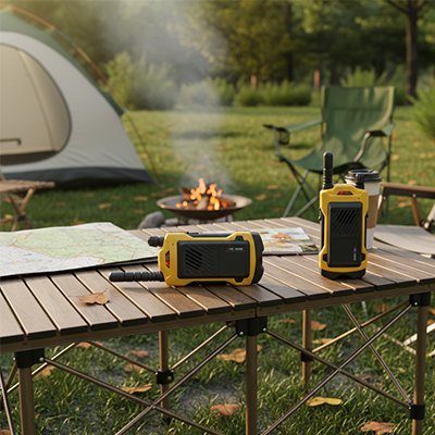 talkie walkie enfant jaune deux pièces