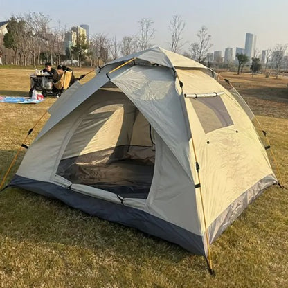 Tente camping beige automatique