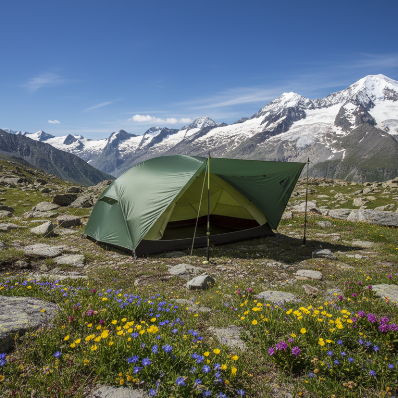 Tente dans les Alpes