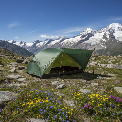 Tente dans les Alpes