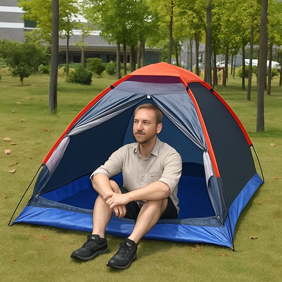Tente pour camping homme en camping