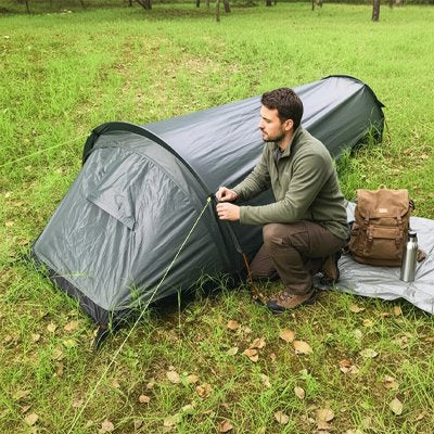 Tente randonnée verte une place