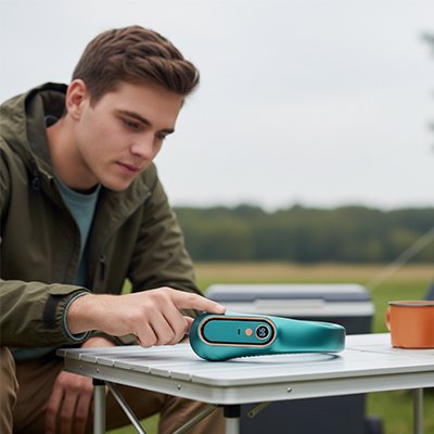 Ventilateur de cou​ vert homme en camping