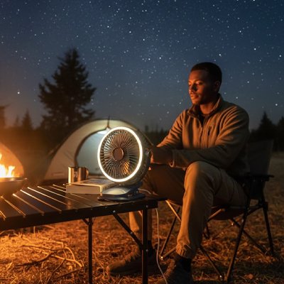 Ventilateur portable​ avec éclairage led