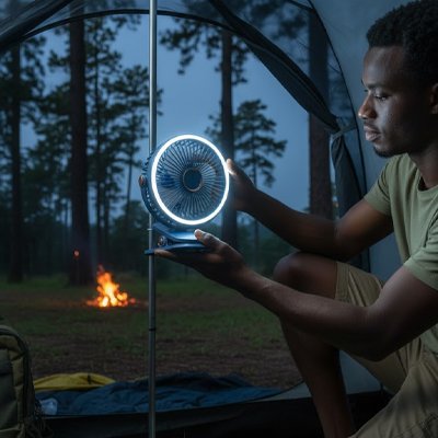 Ventilateur portable​ éclairage la nuit 