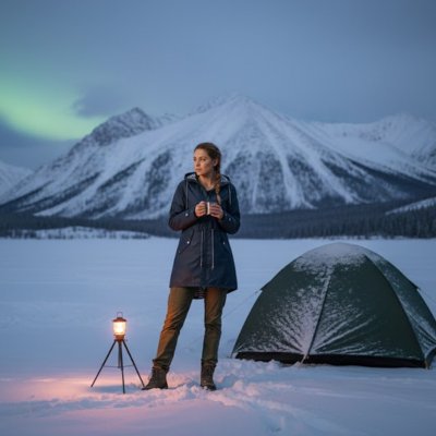Veste imperméable femme dans les alpes