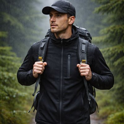 veste imperméable homme trek journée pluie 