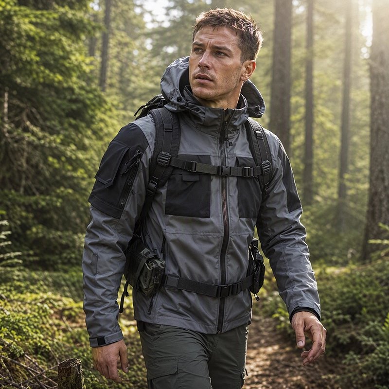 Veste randonnée homme​ avec son équipement