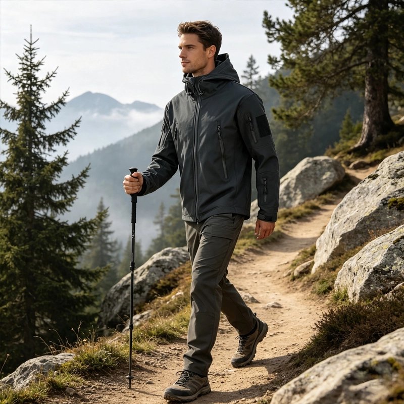 Veste randonnée homme​ en polaire gris 