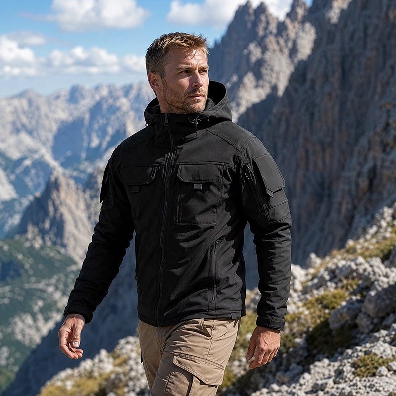 Veste randonnée homme​ en trek dans les montagnes